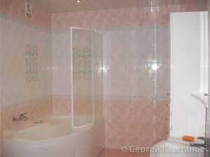 Ремонт ванной в розовых тонах в Чебоксарах